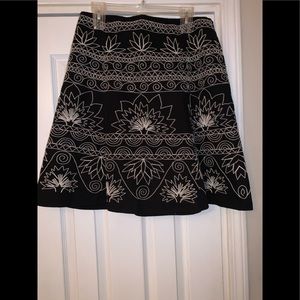 NWOT, Talbots Black & White Skirt, Size 12